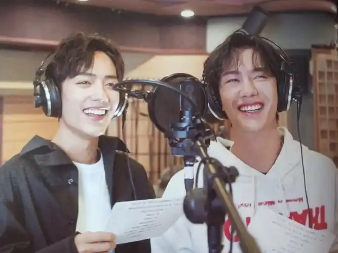 肖战王一博在萌探同框##肖战王一博又同框了