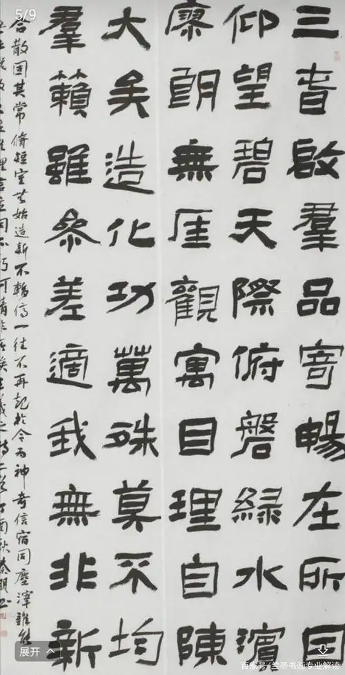 隶书适合玩大,没听过写小,而他能把小字隶书玩到多次入国展