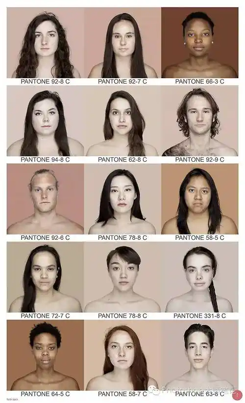 dass,他拍摄了一个系列照片"humanae",在这个系列中有各种不同肤色