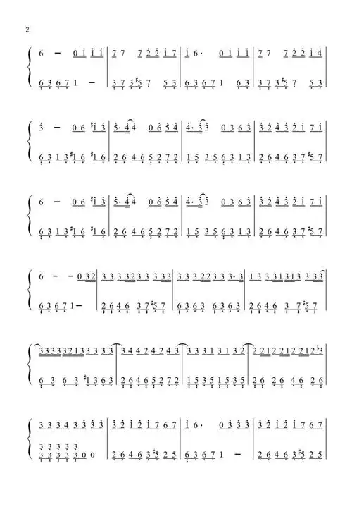 周杰伦《mojito》c调钢琴简谱_柏通乐器