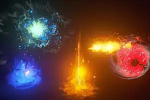 advanced magic fx 09 虚幻4 ue4 屏障 符文 火球 粒子 特效