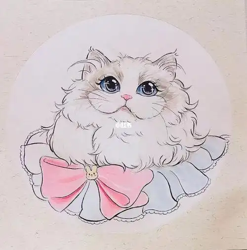 纯手绘波斯猫有喜欢的吗