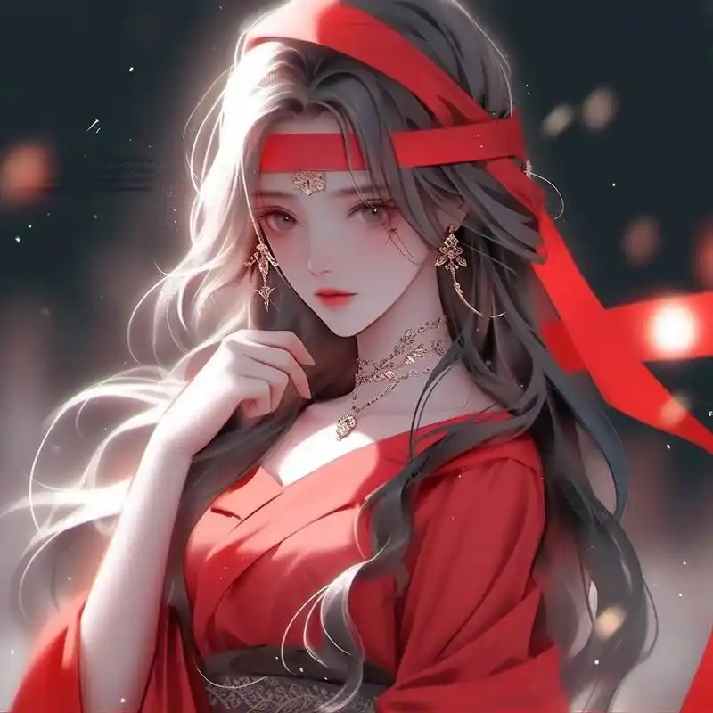女生头像|古风红衣头像