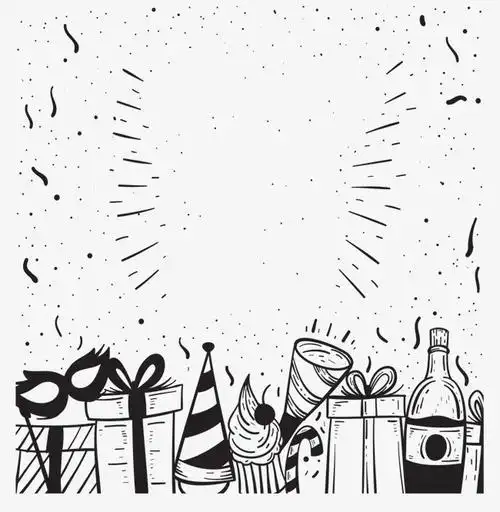 新年宣传海报简笔画