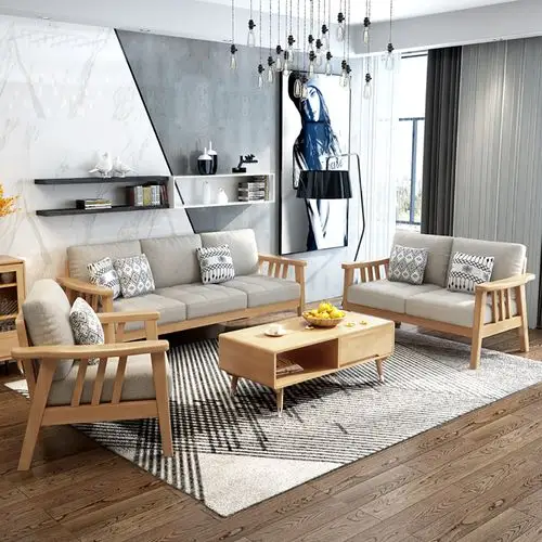 定制实木布艺现代沙发客厅沙发北欧