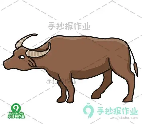 卡通水牛简笔画大图