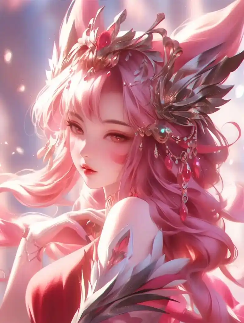 妲己 九尾.#壁纸#九尾狐 #ai绘画 #妲己 #美图 - 抖音