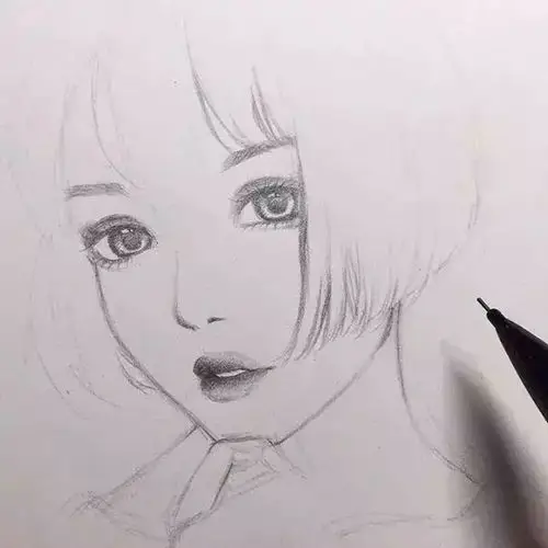 动漫人物素描,超适合画满一本速写本