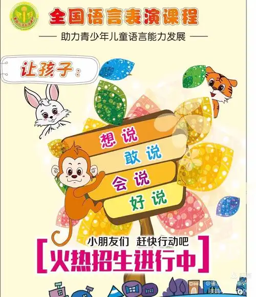 【乐哈哈幼儿园】 《全国语言表演课程》启睿口才兴趣班开始招生啦