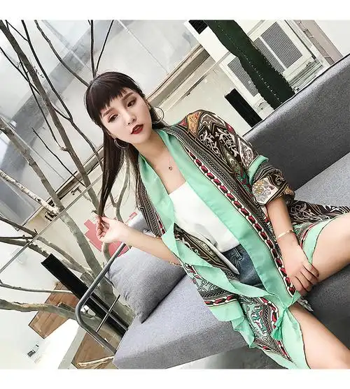 夏季长款百搭民族风大纱巾海边沙滩防晒披肩围巾两用韩版百搭披风 bv