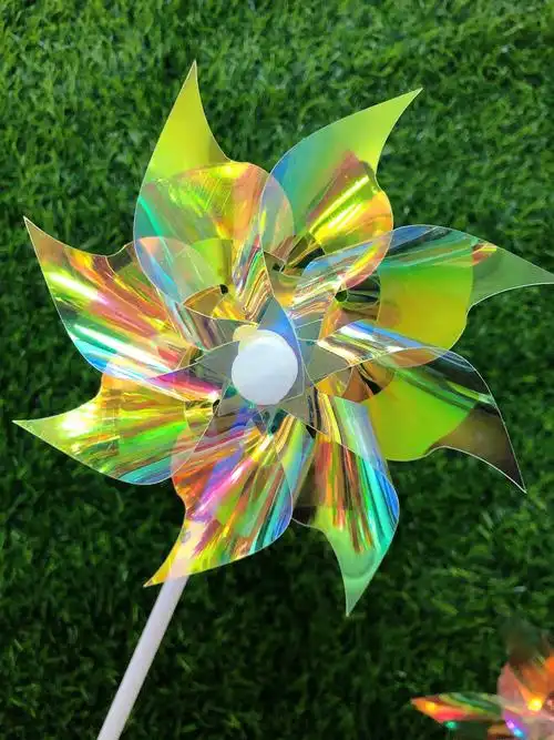 八角彩膜 儿童手拿绚丽风车 装饰送礼小风车 工艺小风车_荣腾工艺风车