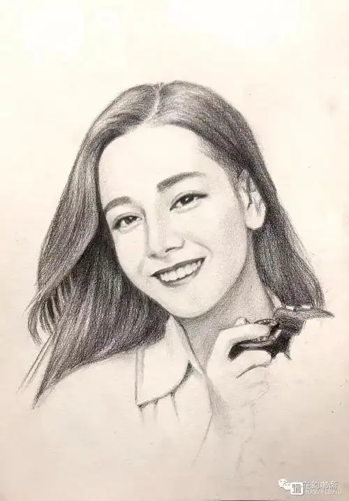 人像素描:迪丽热巴