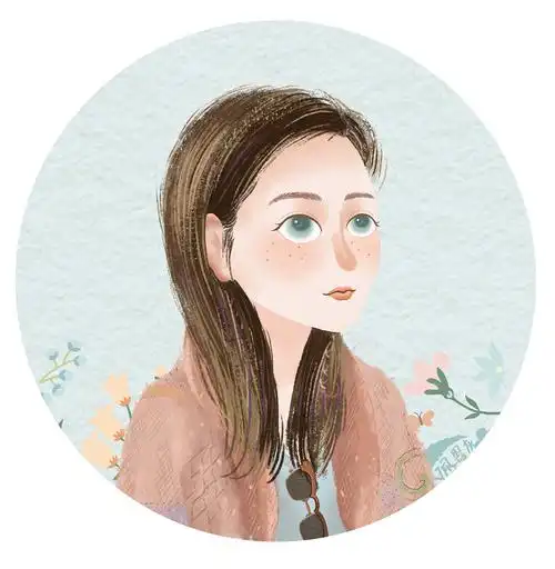 女生手绘插画头像