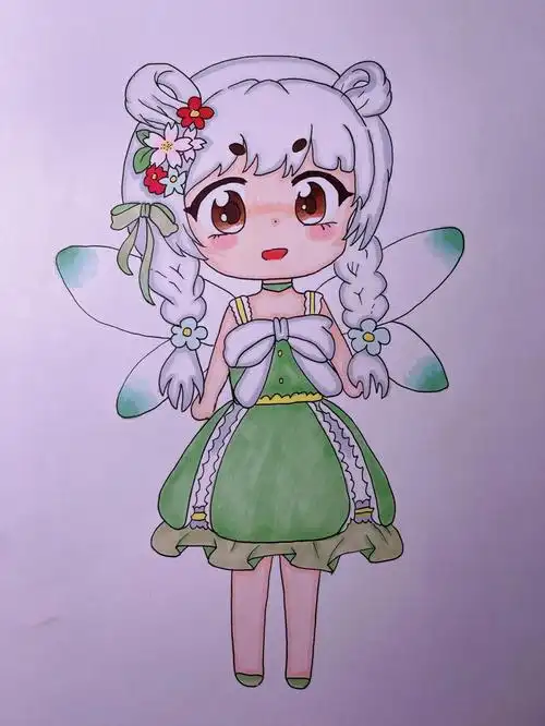 7100儿童马克笔手绘q版动漫附线稿