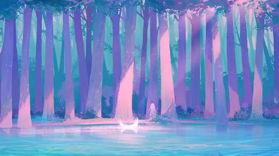 治愈系简约意境手绘插画,艺术壁纸-回车桌面