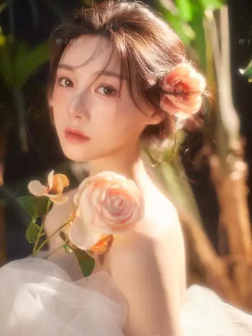 北京写真斩男又斩女的纯欲风室内森系写真