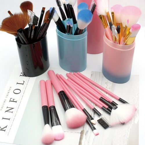 化妆刷子套装全套12支桶初学者化妆工具装腮红刷粉底刷眼影刷桶刷