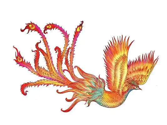 中国风国潮元素国潮动物国潮凤凰png素材卡通龙凤呈祥新年春节福娃迎