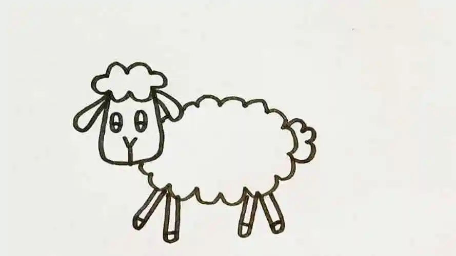 画一只可爱的小羊羊