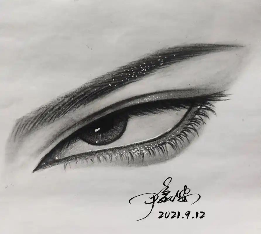 素描 #眼睛 #动漫  - 抖音