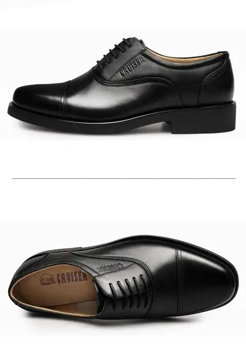 军校尉用3513皮鞋男真皮三接头皮鞋三节头春秋透气商务正装男鞋军式