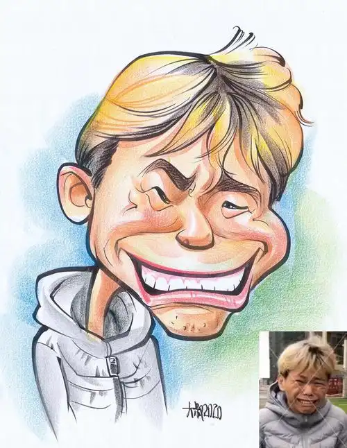 大叔漫画王西振作品肖像漫画似颜绘