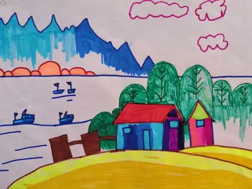 二二班风景画尝试