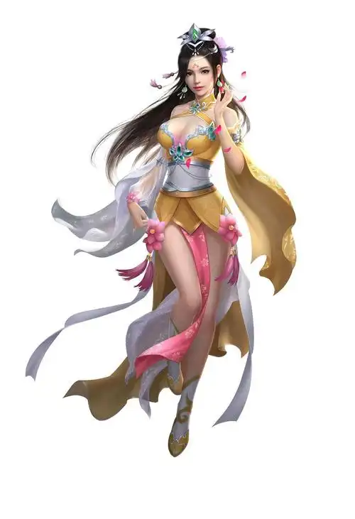 中国风古装3d古风美女小巧玲珑腰肢