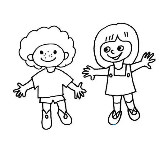 男孩女孩简笔画男孩女孩简笔画步骤图片大全