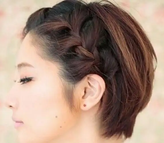 超好看短发编发图片大全片
