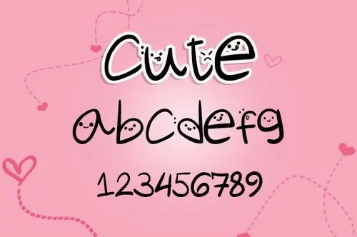 一款可爱的英文表情字体