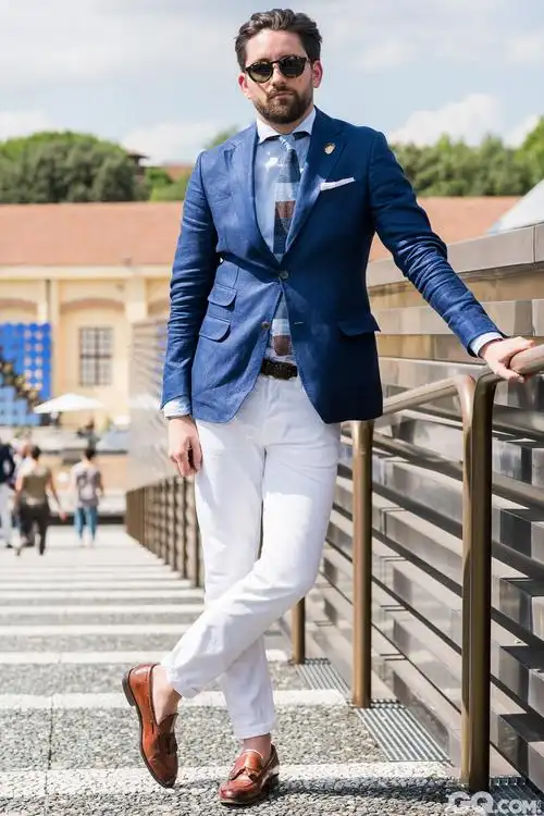 2016春夏佛罗伦萨街拍晒出清爽西装