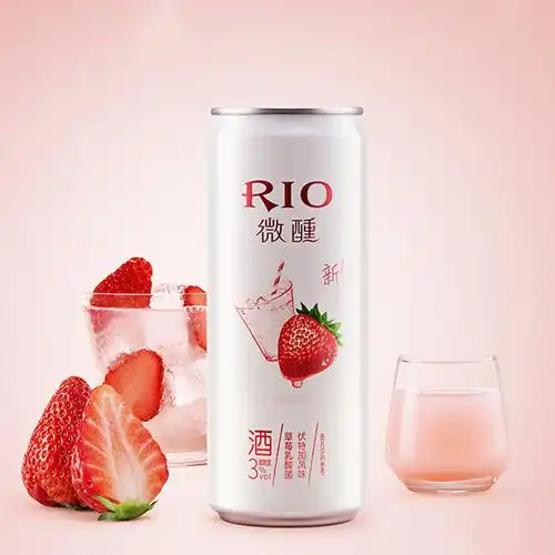 锐澳鸡尾酒rio微醺草莓乳酸菌330ml少女低度甜酒预调鸡尾酒