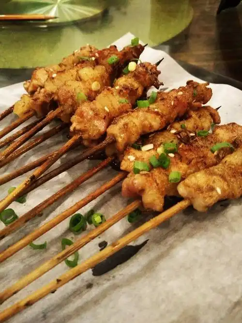 私制烤土猪肉串#肥瘦相间,恰到好处,忍不住再撸一串