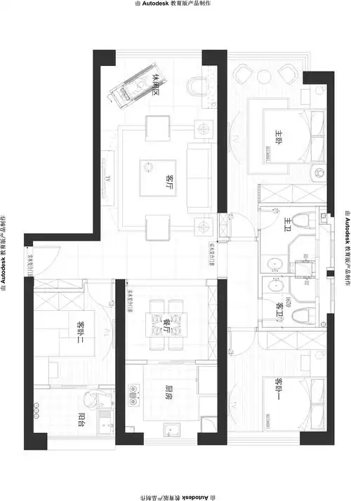 装修设计 福州装修 福州装修案例 120平简约三口之家