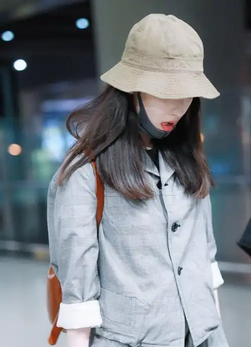 倪妮明星同款渔夫帽女ins日系盆帽春秋季遮阳帽休闲百搭纯棉盆帽军