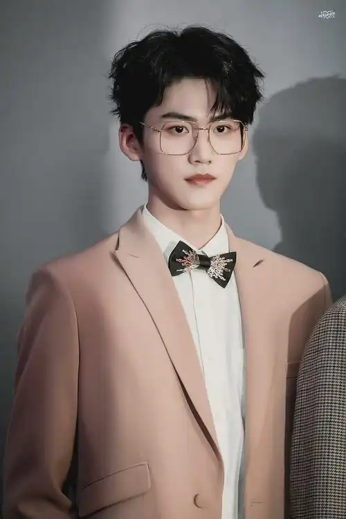 周柯宇红毯造型,粉色西装,金丝眼镜好绝,贵气十足……_高清图集_新浪