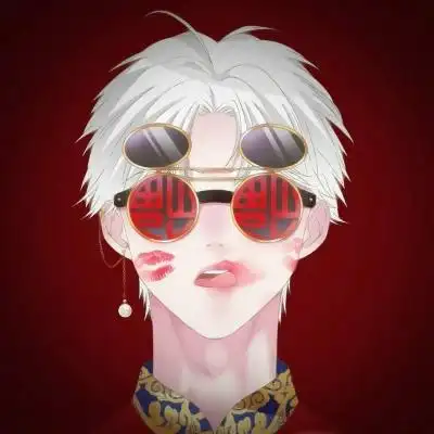 二次元红色系情头 高清动漫版的红色系情头一男一女图片_情侣头像_美