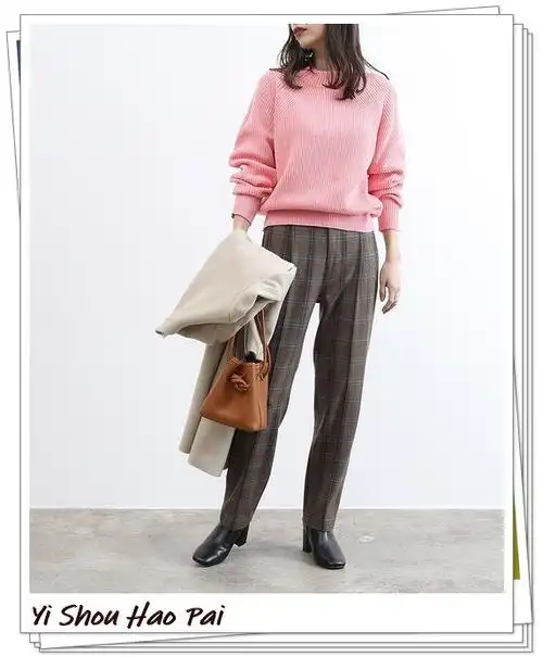 格子裤子怎么搭配格格裤子配什么上衣图片