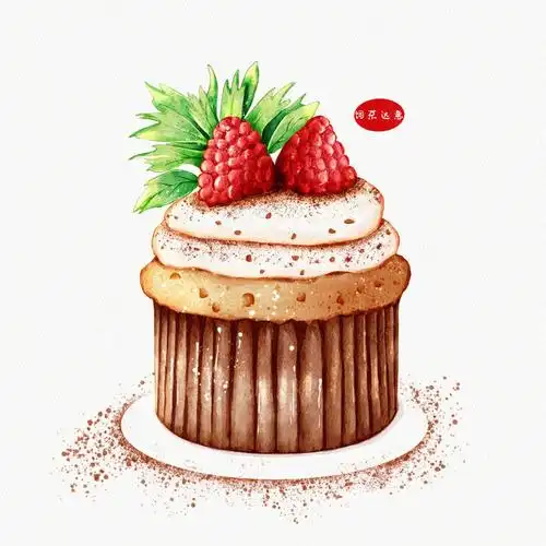 跟着画久久画甜品