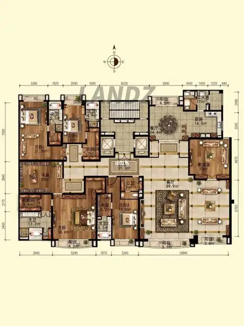 住在703㎡的大平层是什么感受