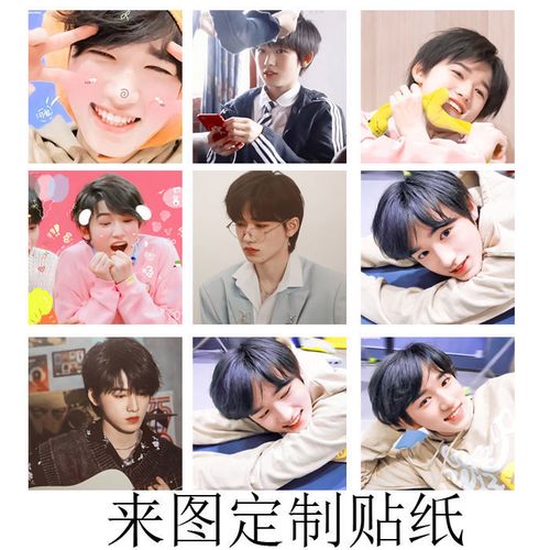 来图定制手账贴纸不干胶贴纸自定义明星宋亚轩动漫卡通个人照片