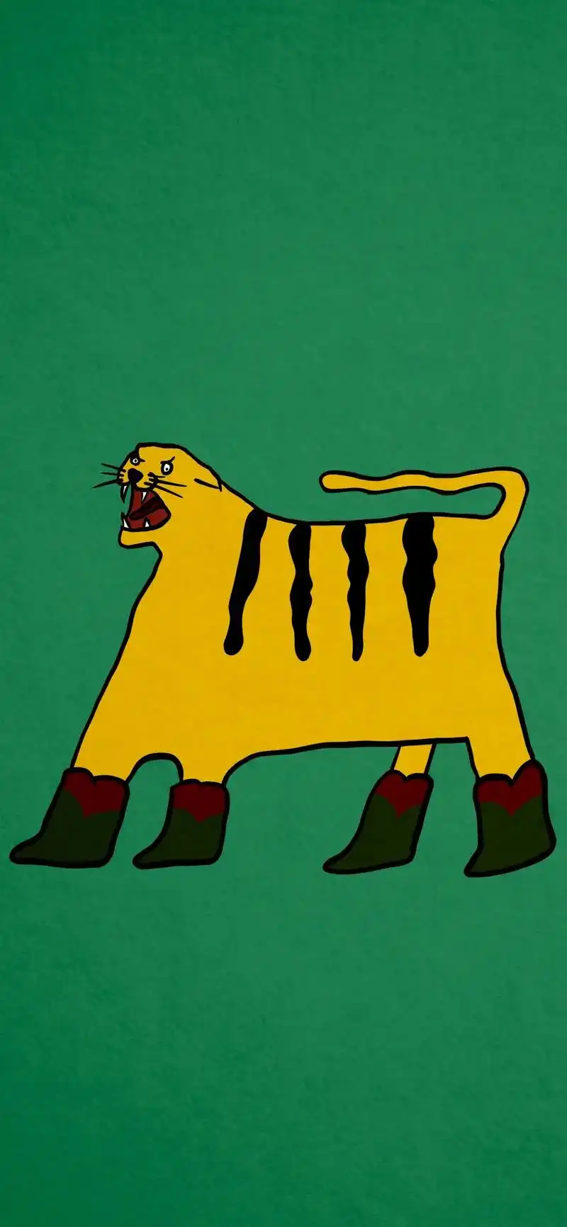 高清简约壁纸插画老虎