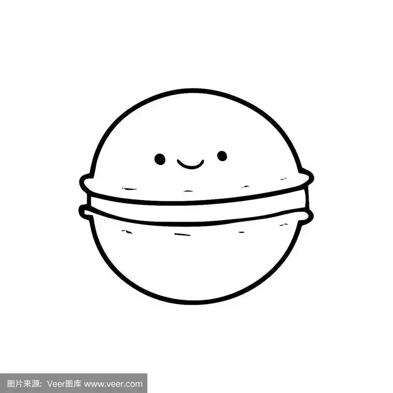 轮廓涂鸦马卡龙,任何用途的伟大设计.矢量孤立轮廓绘制.矢量图标.