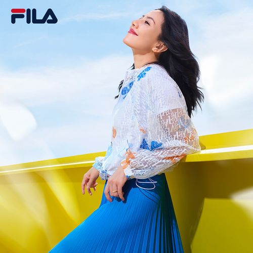 高圆圆同款filaxthemet联名斐乐连帽外套夏季蕾丝运动茄克