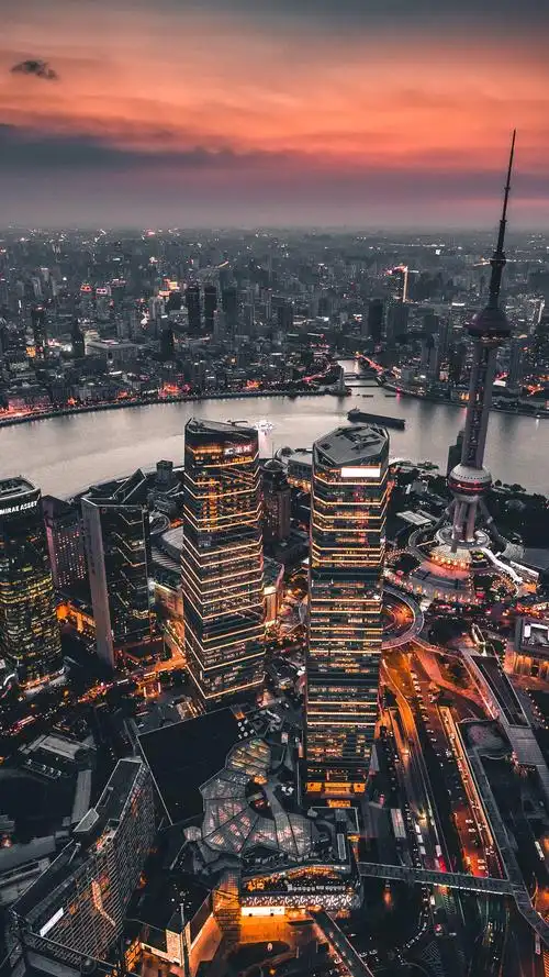 欧美一线城市建筑唯美航拍高清4k手机背景图片城市