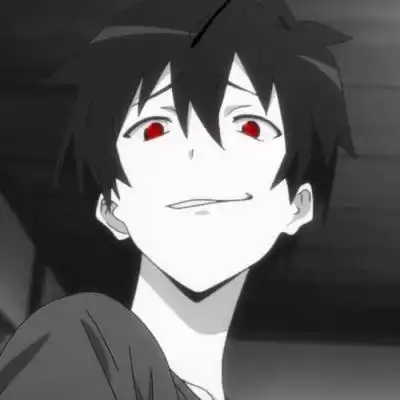 高清黑白色的男生二次元头像黑暗系图片