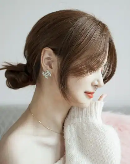 灯笼泡泡辫子马尾假发女 网红中长款高马尾 自然绑带式假马尾辫