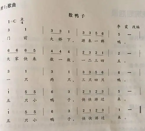数鸭子简谱
