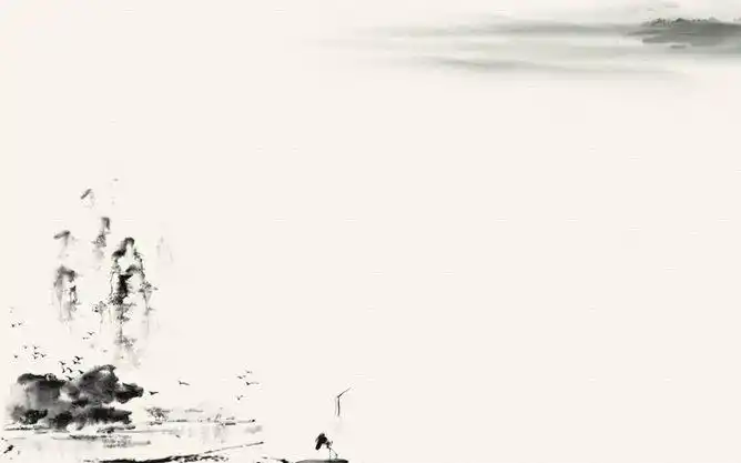 古典淡雅花纹ppt背景图片